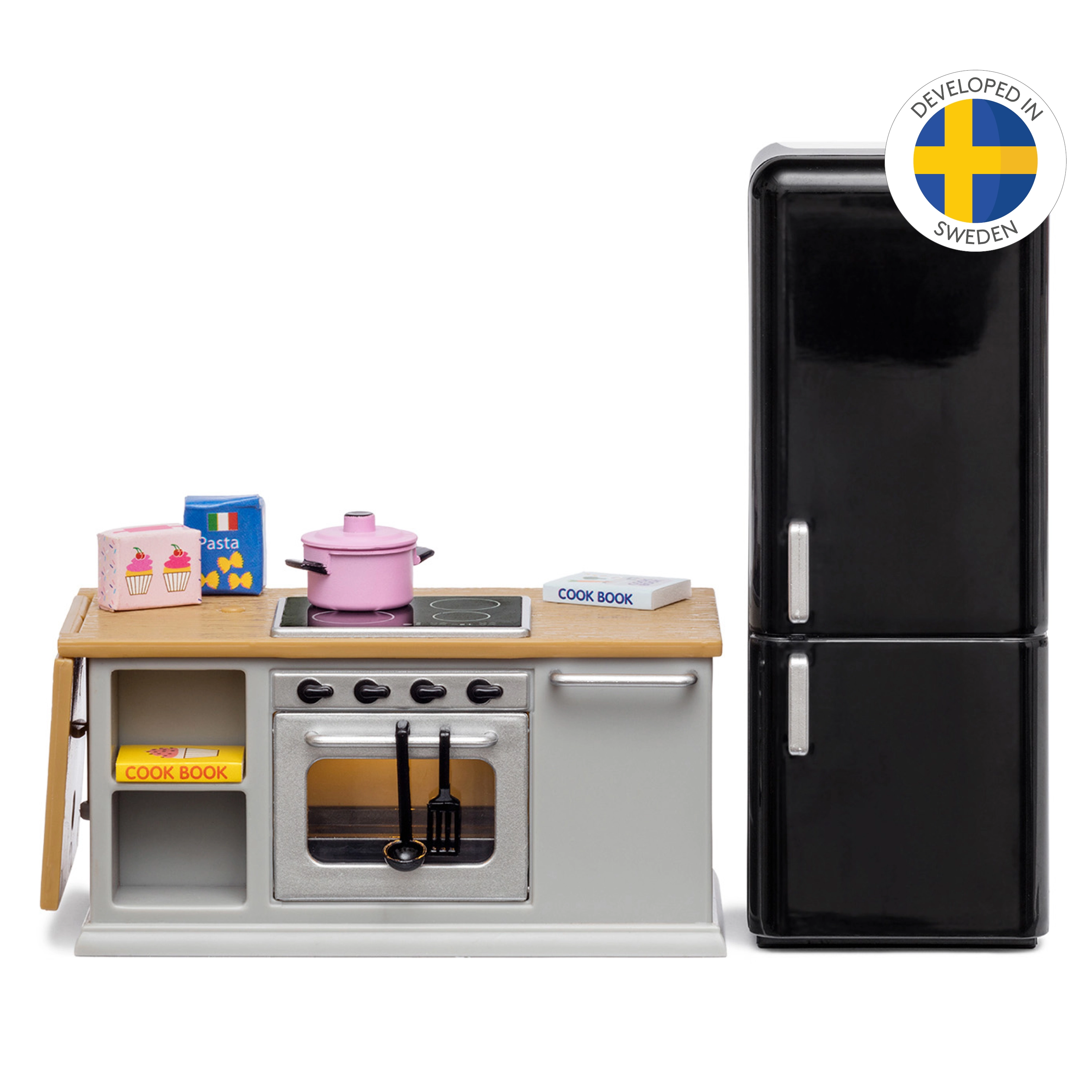 Lundby kuchyňský nábytek do domečku pro panenky s lednicí