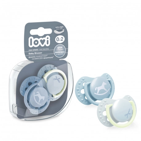 Lovi silikon dynamické dudlíky Baby Shower Boy modrá