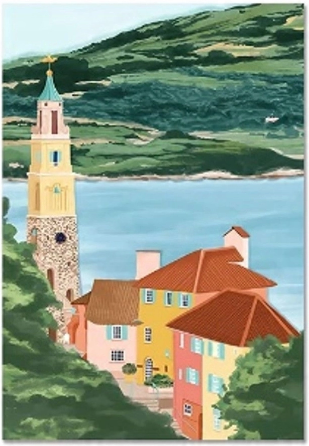 Norimpex malování podle čísel Domy v horách 40 × 50 cm