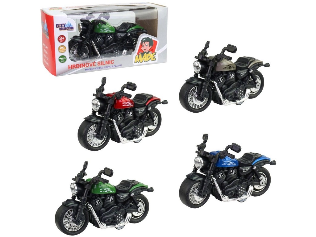 Kovová motorka se zpětným chodem 10,5 cm