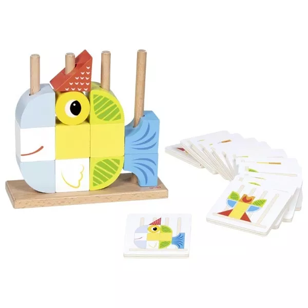 Goki Dřevěná skládačka s předlohami Montessori