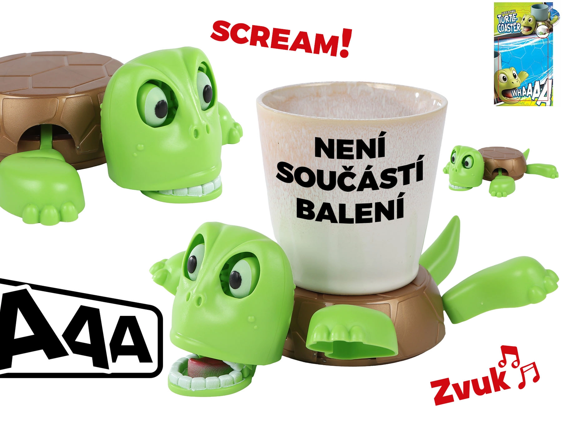 Levně Interaktivní želví podtácek 18 cm se zvukem na baterie