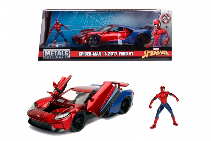 Jada Marvel Spiderman Ford GT s figurkou 1:24