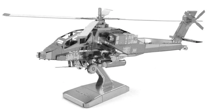 Metal Earth 3D puzzle Vrtulník AH-64 Apache 41 ks
