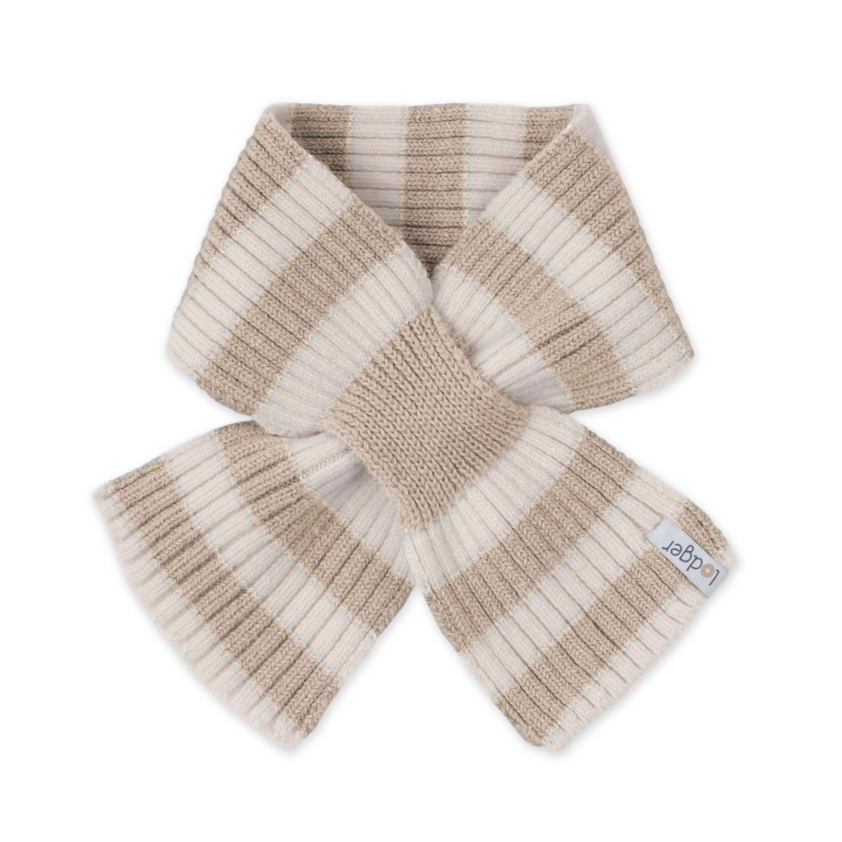 Lodger dětská merino šála Stripe béžová