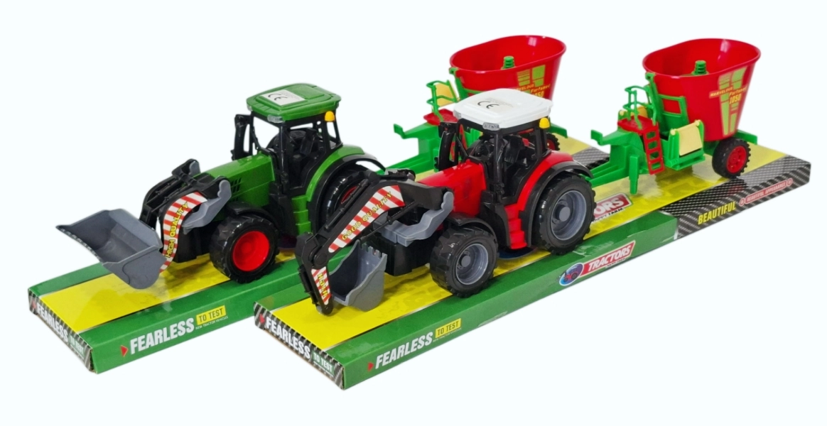 Traktor s přívěsným zemědělským strojem - 1 kus