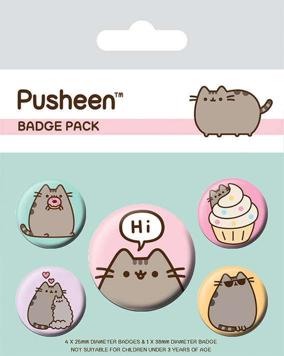 Levně Sada odznaků Pusheen Hi