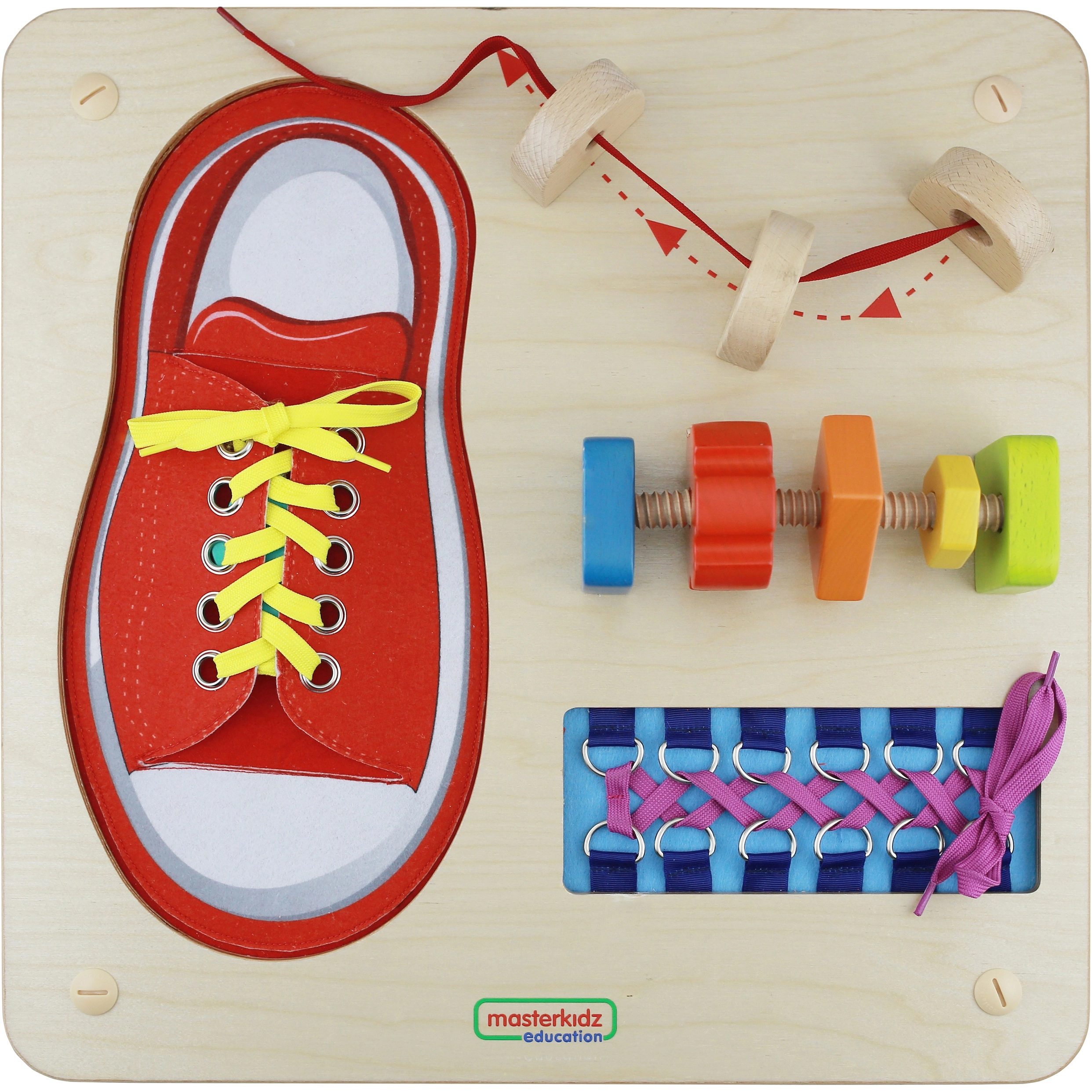 Masterkidz edukační tabule - manuální šněrování Montessori