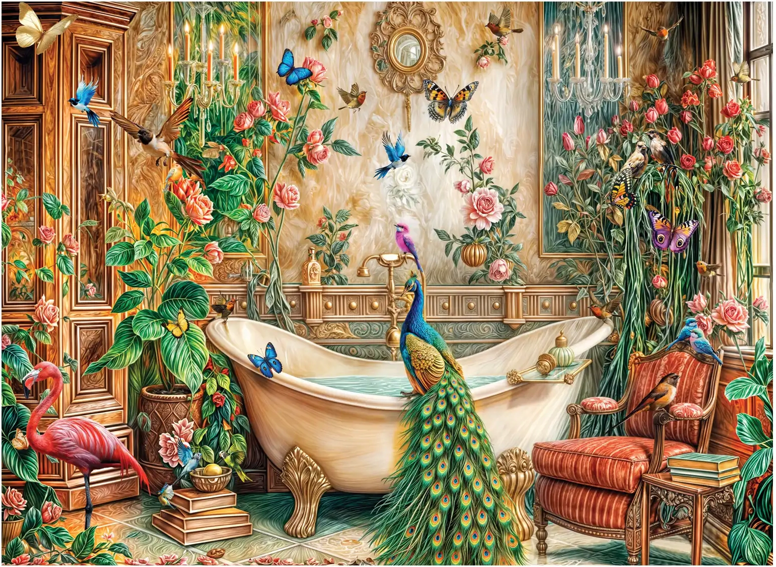 Puzzle páv 1000 dílků ANATOLIAN