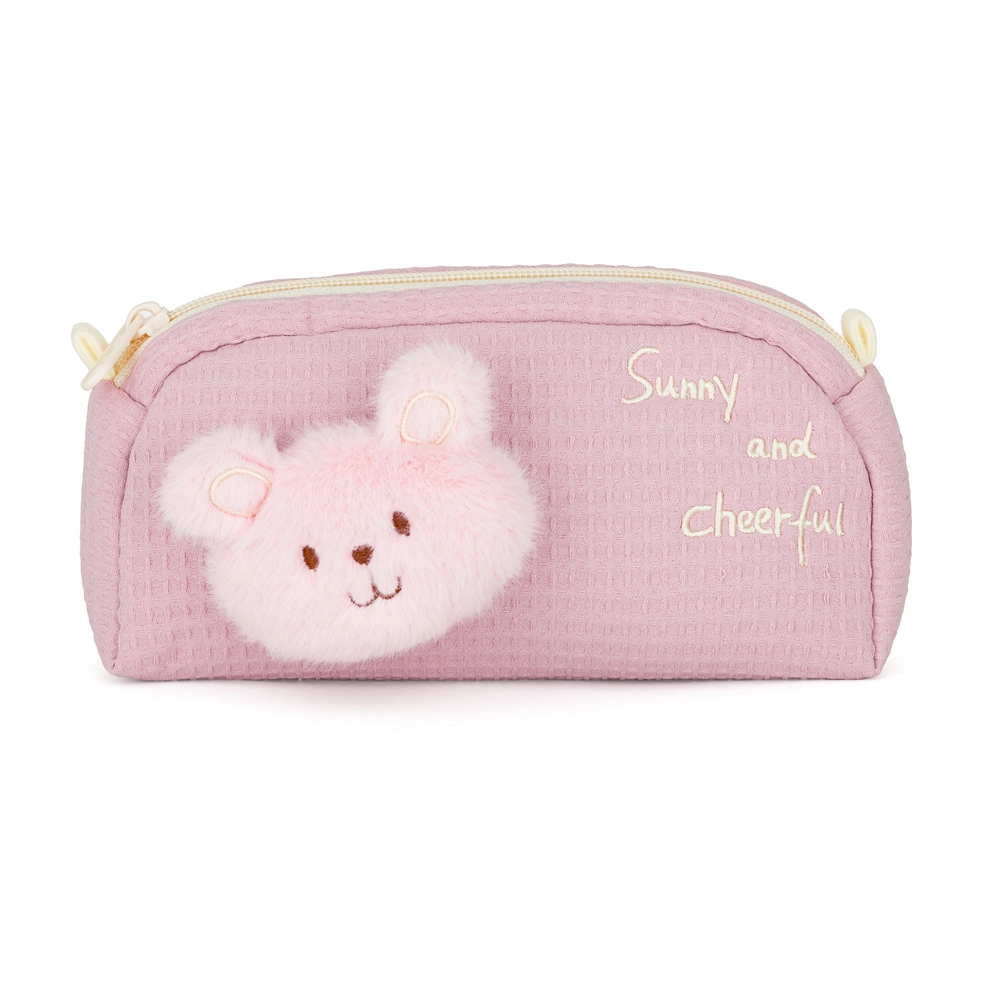 Etue dětská plyšová Medvěd růžový KARTONPP