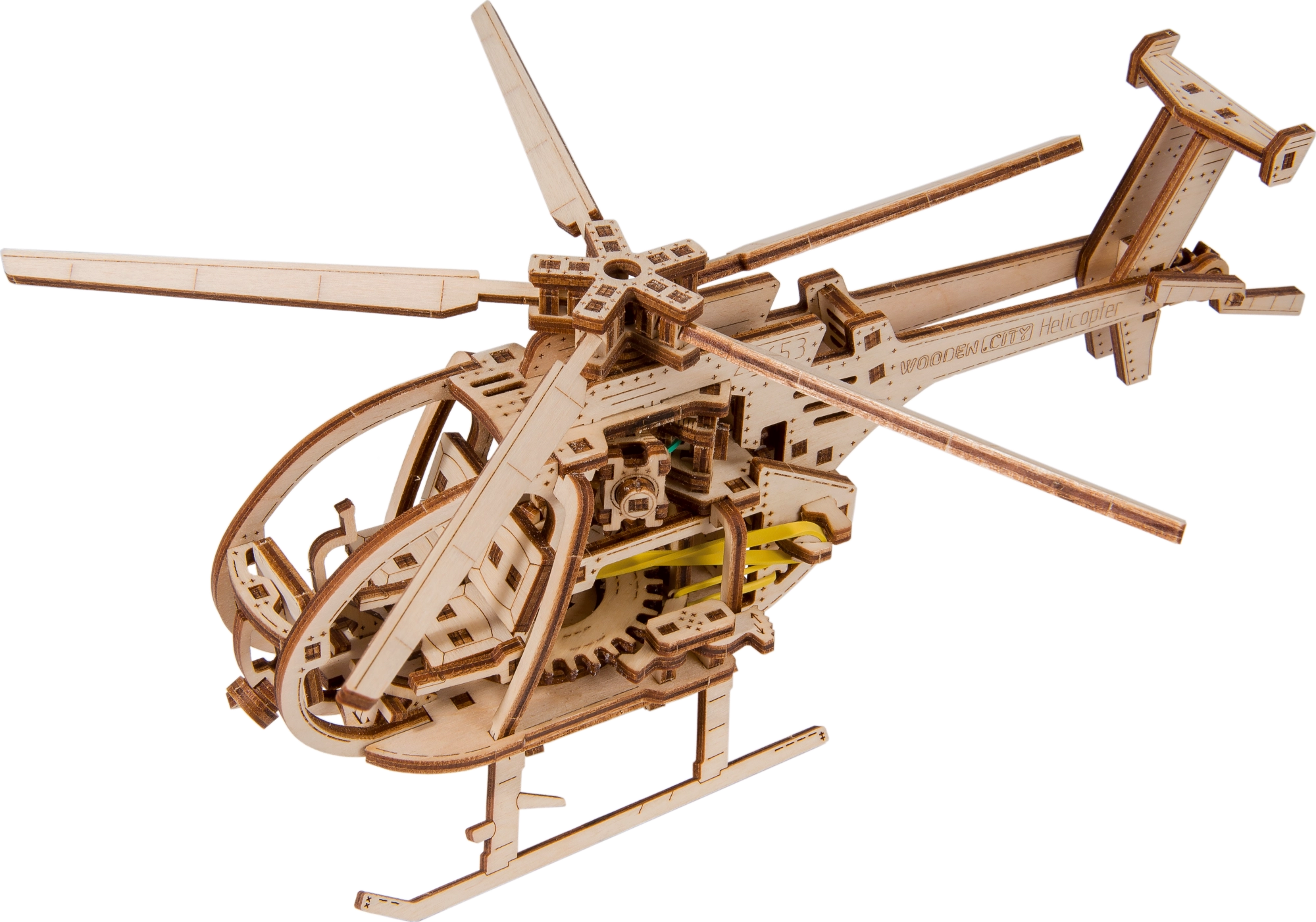 Dřevěné 3D puzzle vrtulník