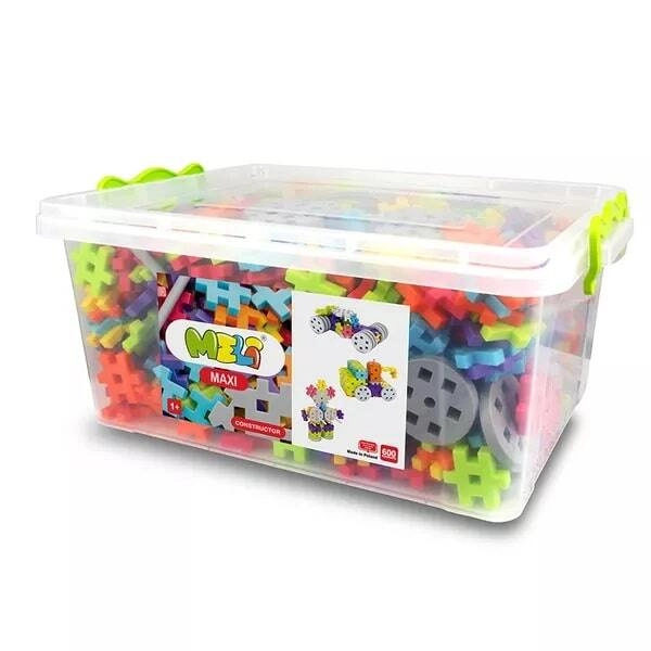 Stavebnice MELI Maxi Constructor Edu – 600 dílků v boxu