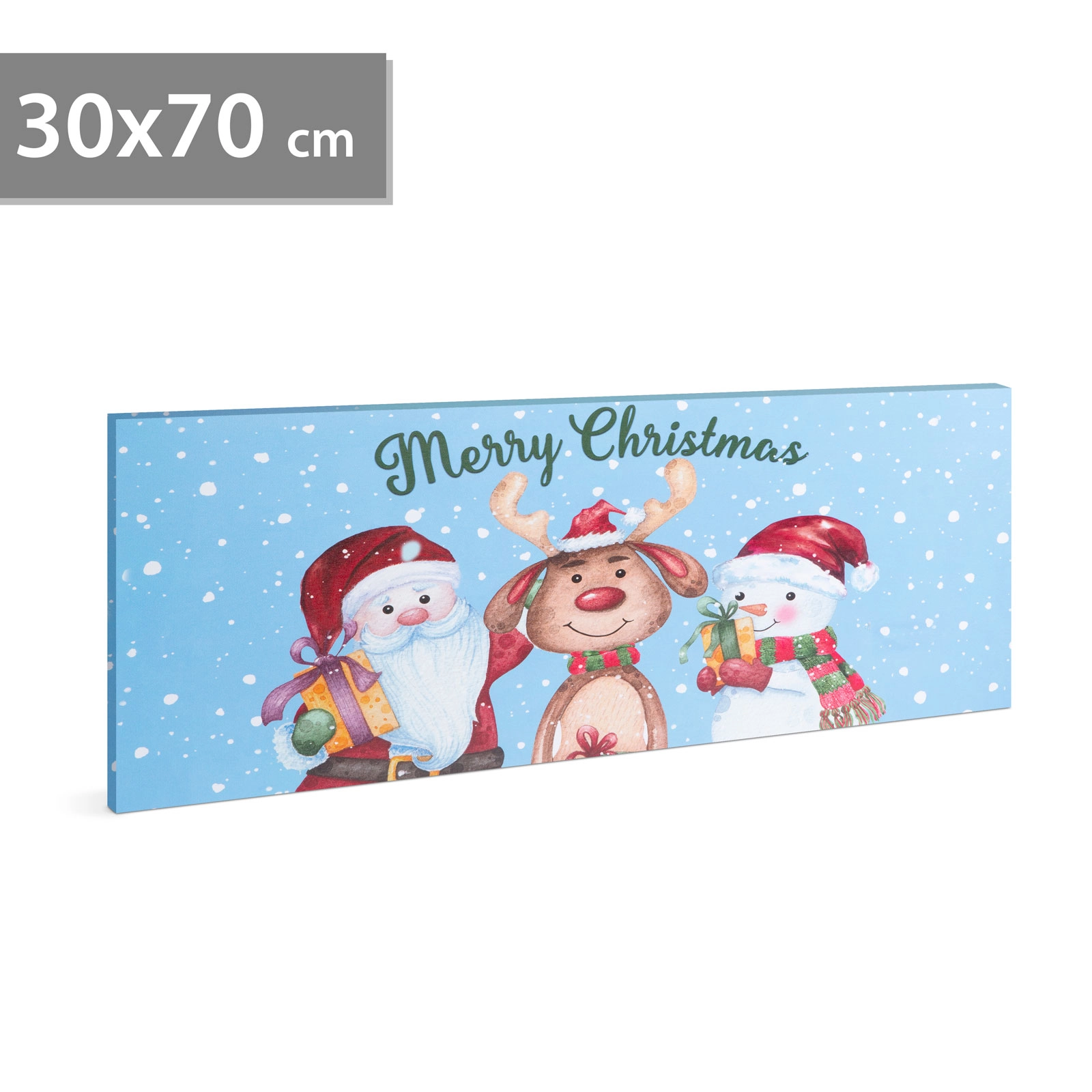 Vánoční LED obraz na stěnu 70 × 30 cm