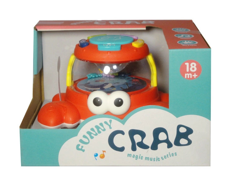 Levně Hudební bubínek krab se světly a melodiemi pro nejmenší