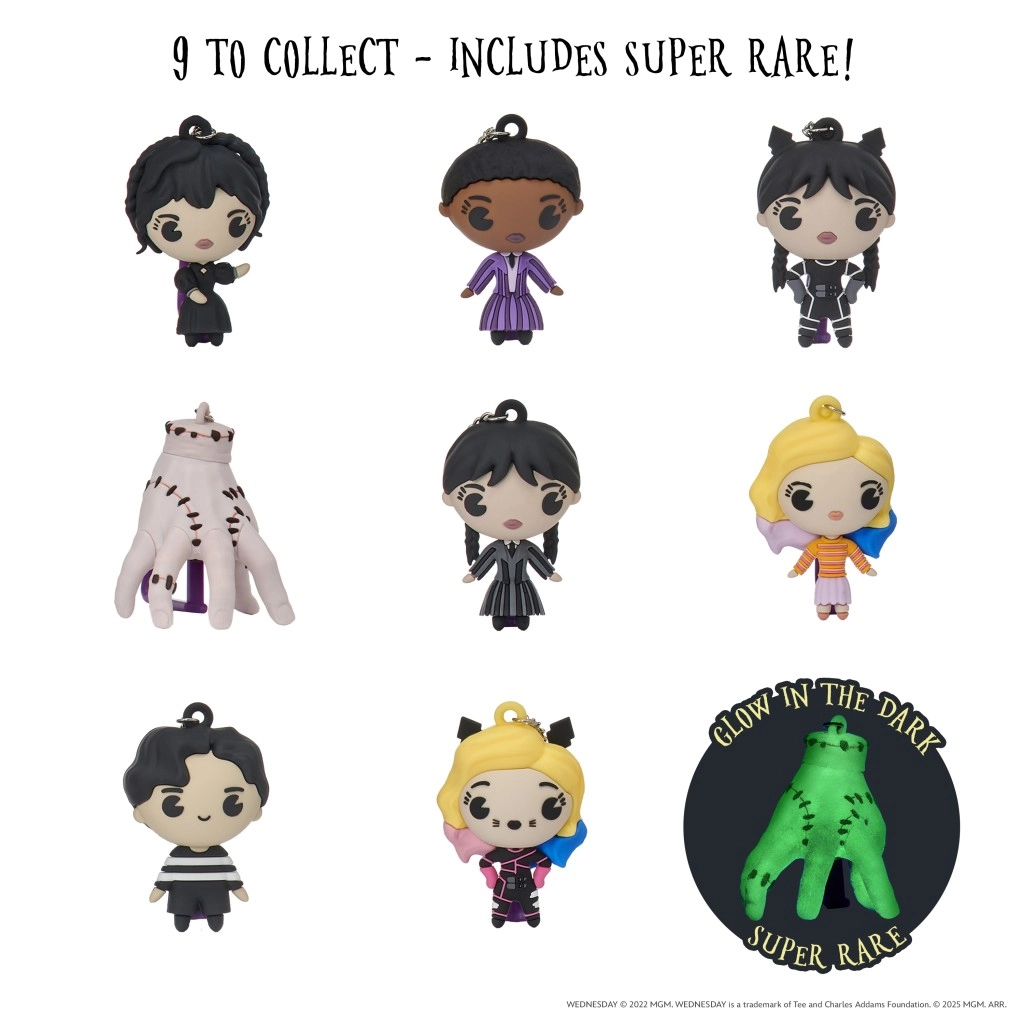 Sběratelské klipy Wednesday – postavičky ze seriálu