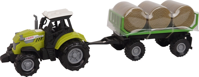 Levně Farm Service traktor s valníkem na seno se zvuky a světly
