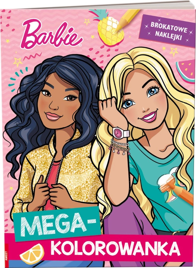 barbie megakolorovánka s brokátovými samolepkami