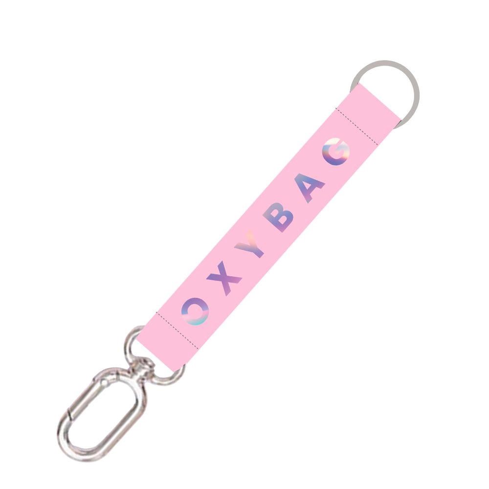 Krátká klíčenka s karabinkou Holographic Pink KARTONPP