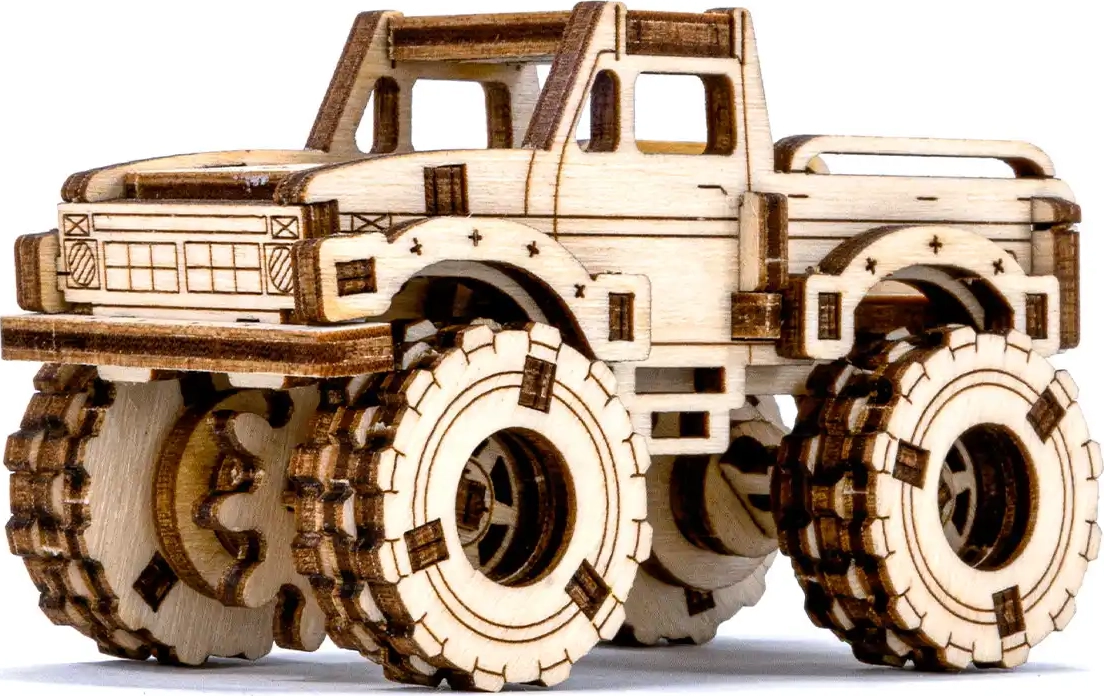 WOODEN CITY 3D puzzle Superfast Monster Truck 4