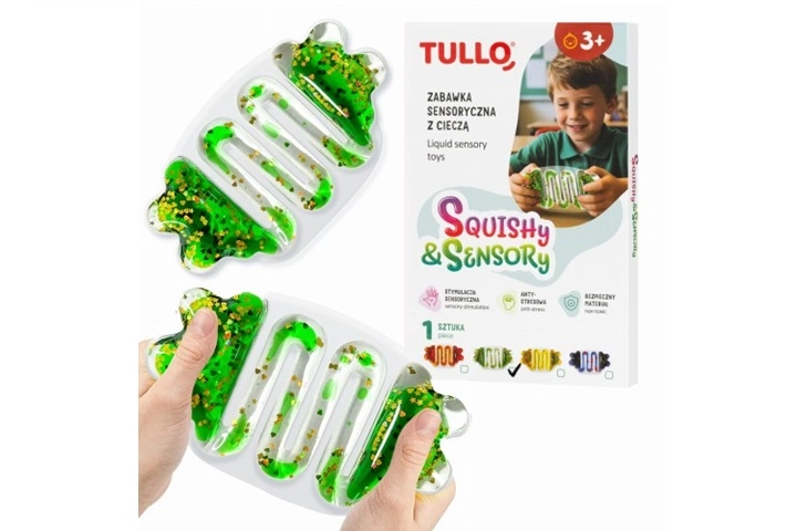 Tullo senzorická hračka s tekutinou zelená