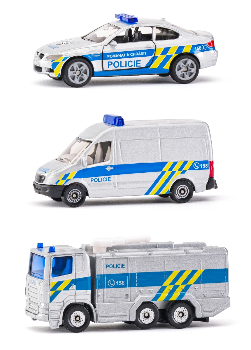 SIKU česká verze - set policejní sada 3 aut