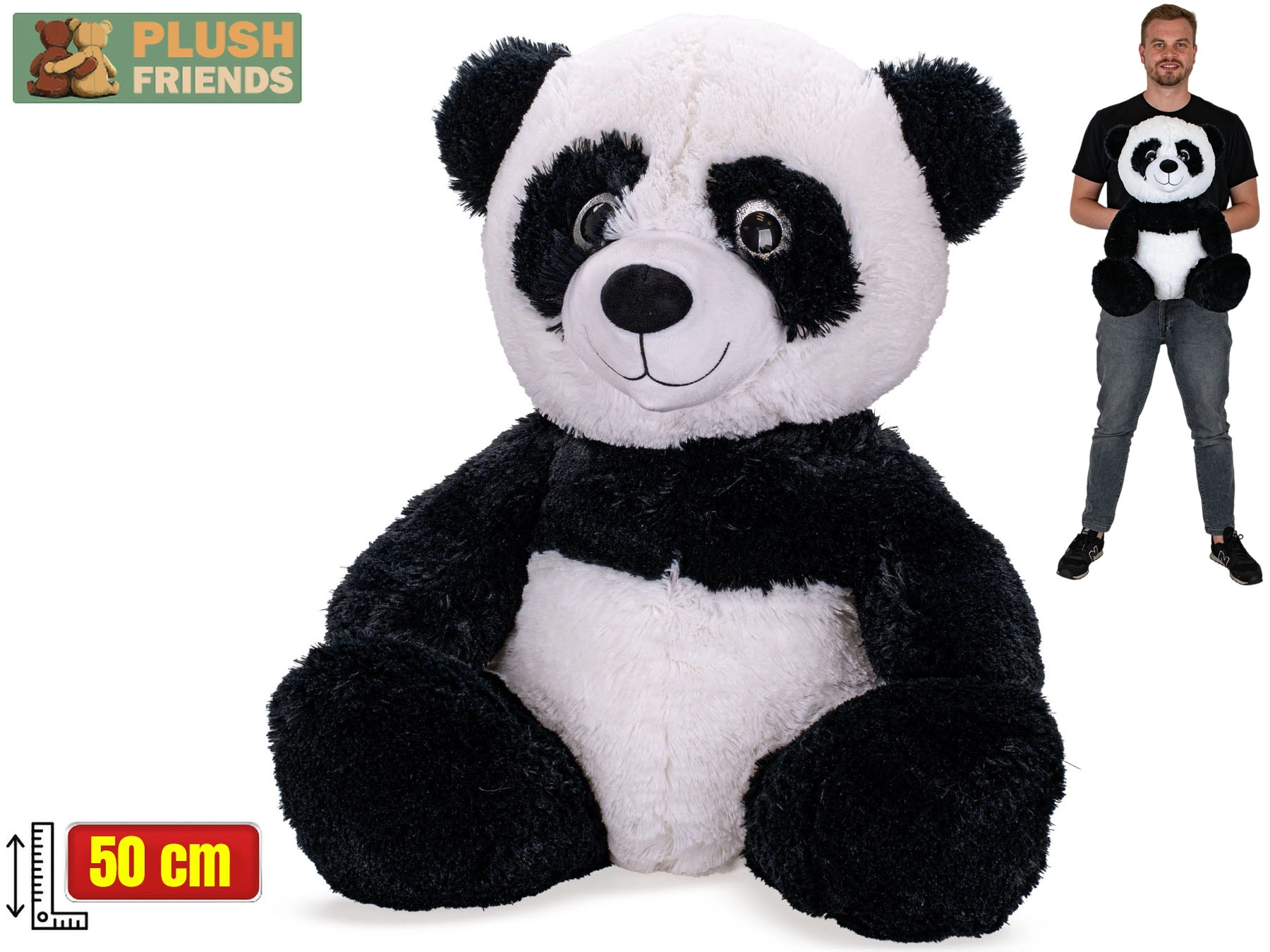 Plush Friends plyšová panda 50 cm (sedící)