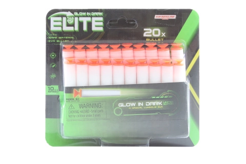 Svítící pěnové náboje s přísavkou – sada 20 ks