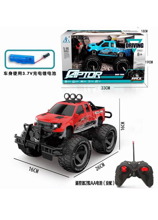 Levně Dálkově ovládaný terénní vůz Jeep Raptor 1:14