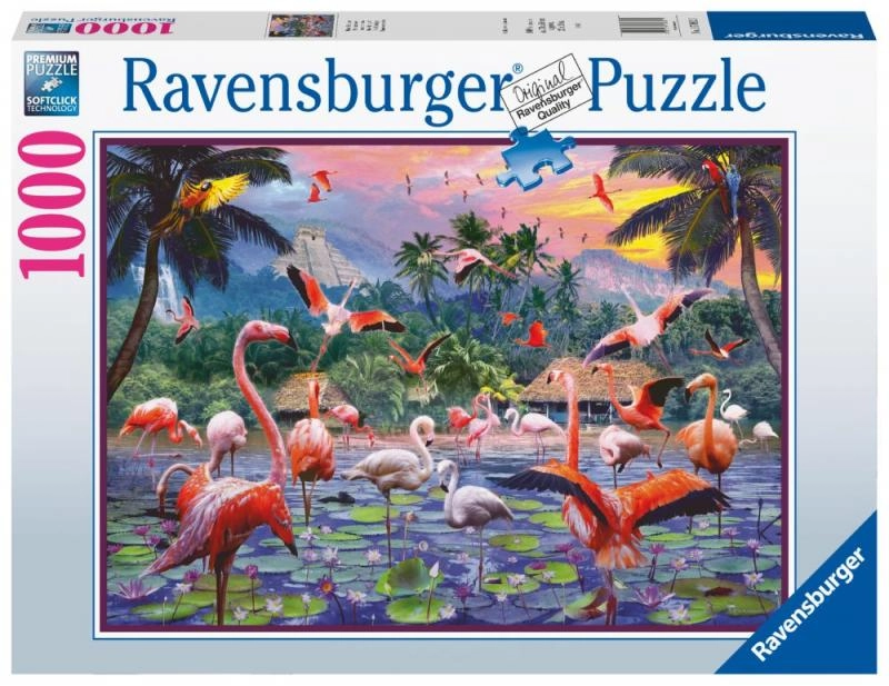 Ravensburger Růžoví plameňáci Puzzle 1000 dílků