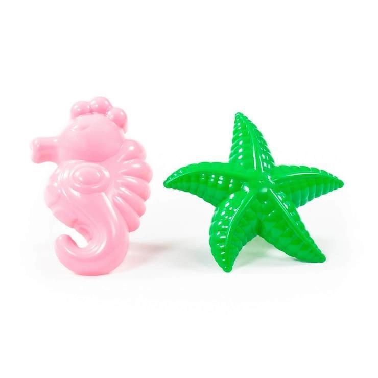 Formičky do písku mořský koník a hvězdice – sada 2 ks