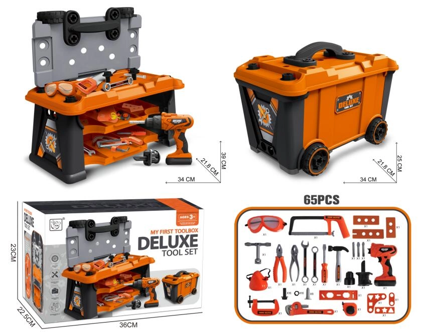 Dílenská sada pro malé kutily v kufříku na kolečkách