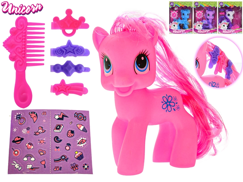 Kouzelná figurka jednorožce 11,5 cm s doplňky