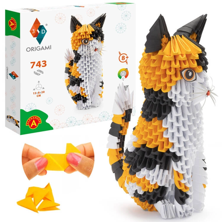 Alexander kreativní origami 3D kočka – stavebnice z papíru