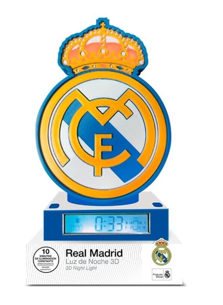 3D lampička s budíkem a hymnou Hala Madrid Real Madrid