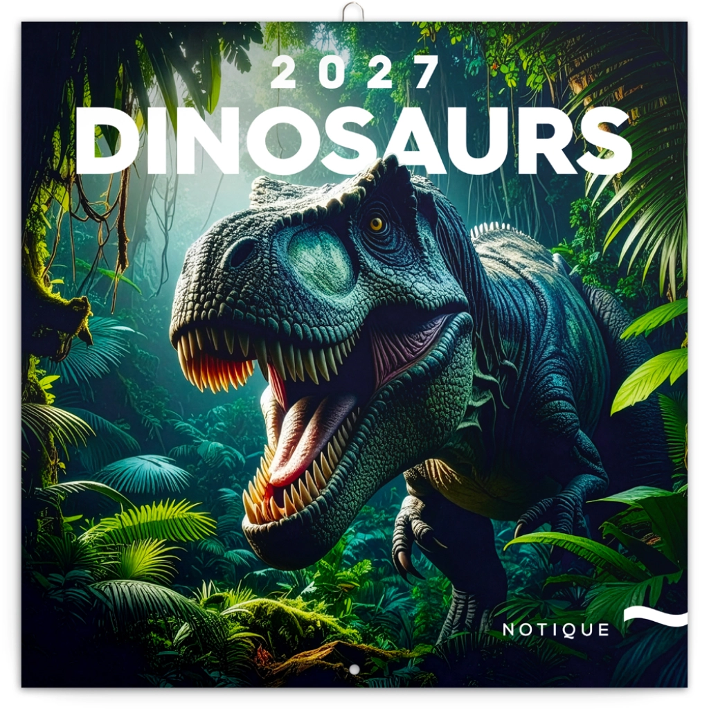Notique nástěnný kalendář dinosauři 2027 30 × 30 cm