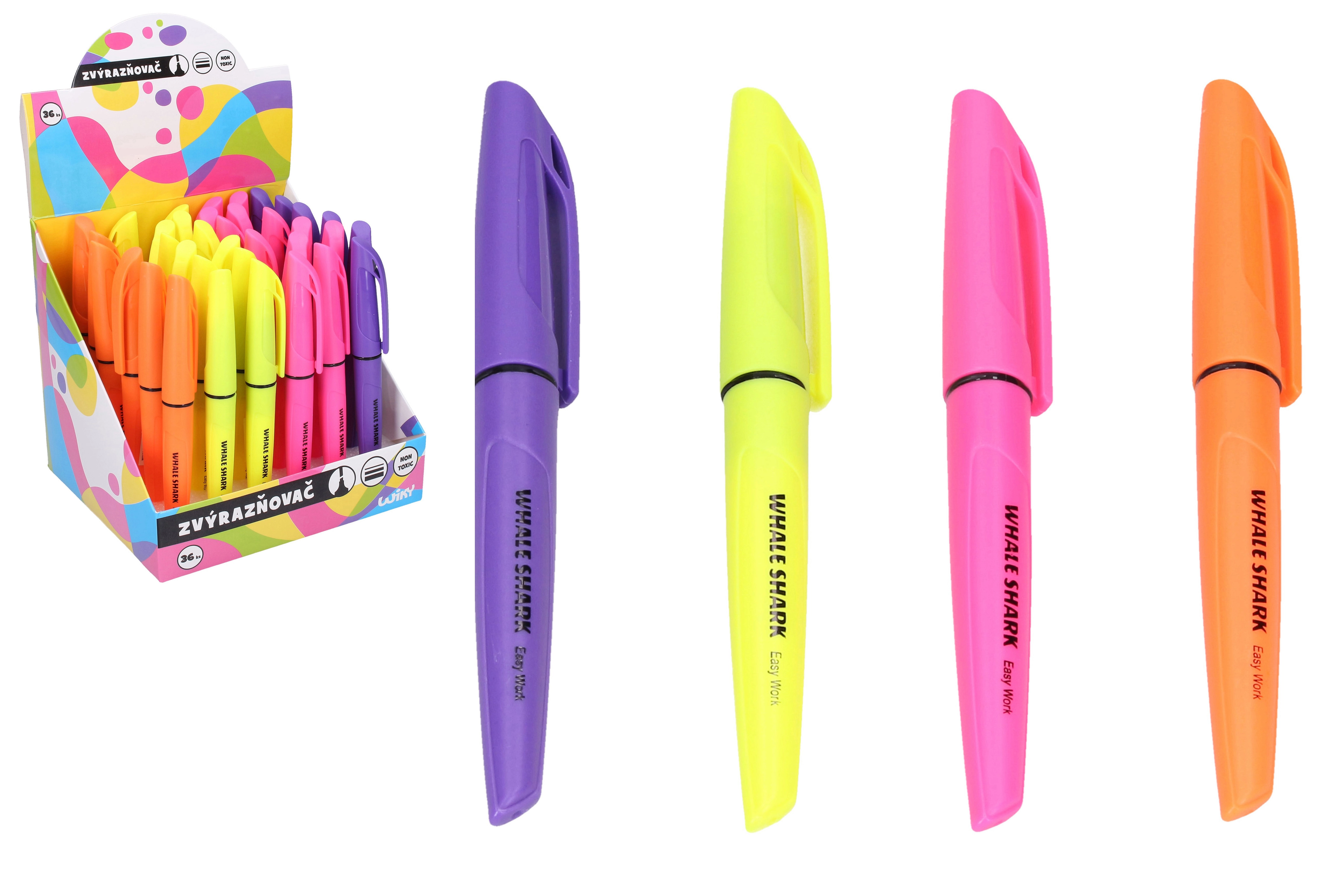 zvýrazňovač fluo – sada 4 barev