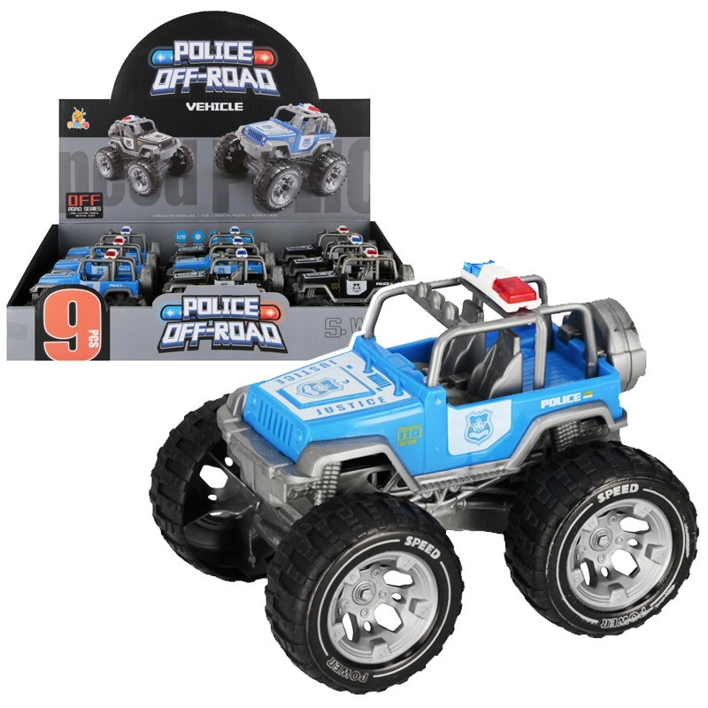 Terénní policejní auto – monster truck 13 cm