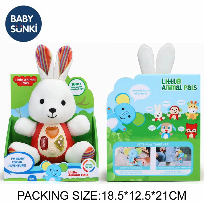 Plyšový králíček se světlem a melodií 20 cm