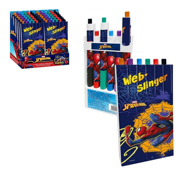 Sada 6 barevných propisek SPIDERMAN