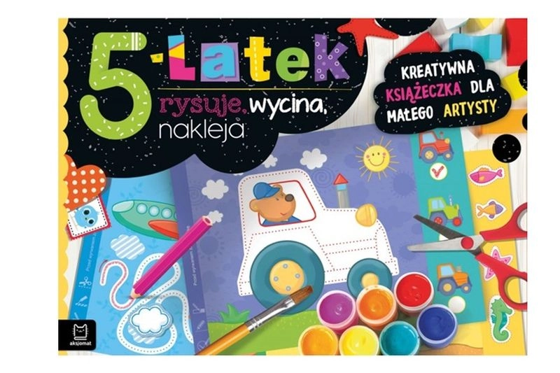 Kreativní knížka: 5leté dítě kreslí, vystřihuje a lepí