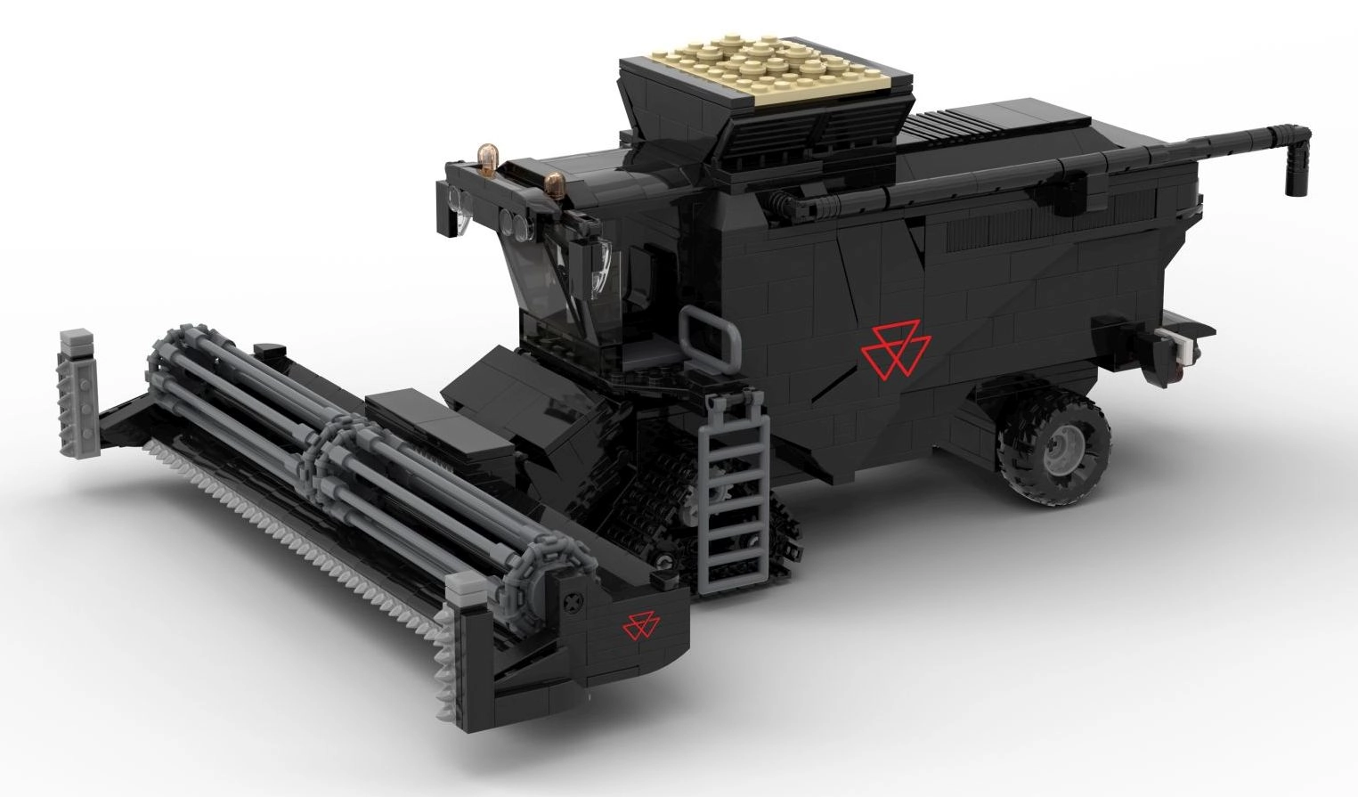 Stavebnice BRIXIES Plus MASSEY FERGUSON IDEAL – kombajn 1:32 (807 dílků)