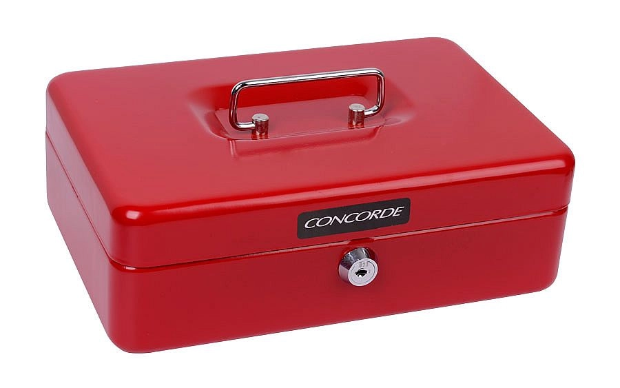 Kovová pokladna CONCORDE 33, červená CONCORDE