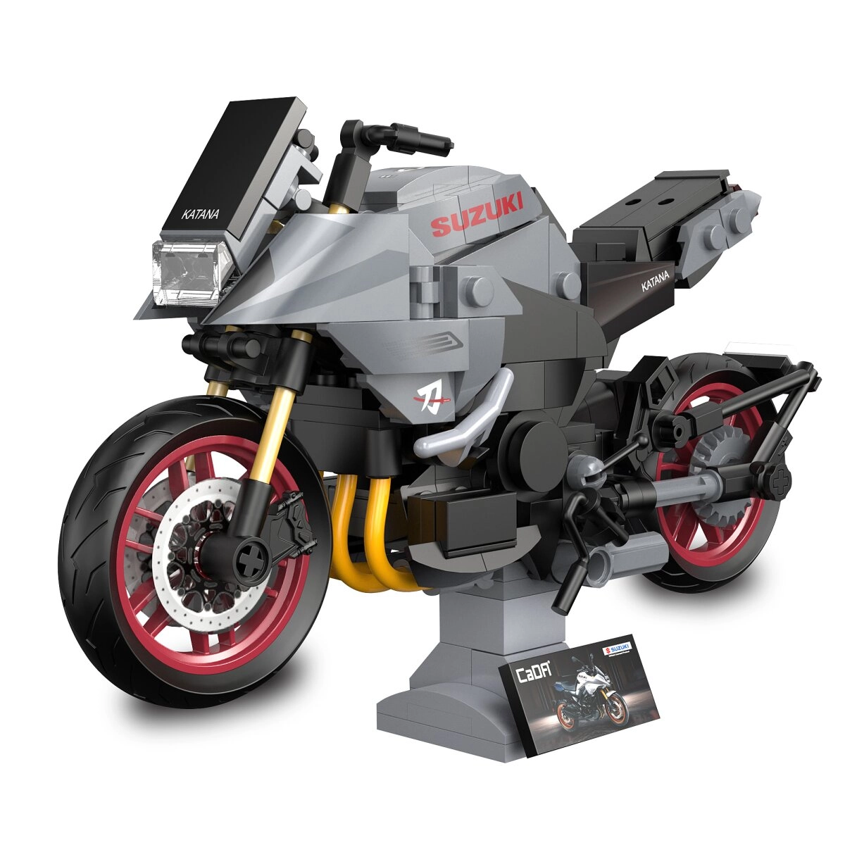 Stavebnice CaDA Suzuki Katana 1:12 šedá