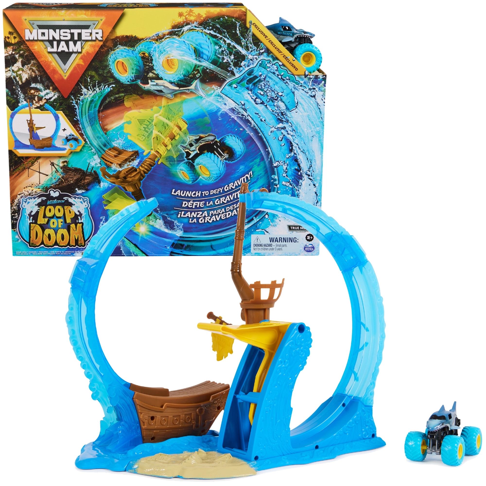 MONSTER JAM - Hrací set MEGALODON ZOOP OF DOOM, 1:64