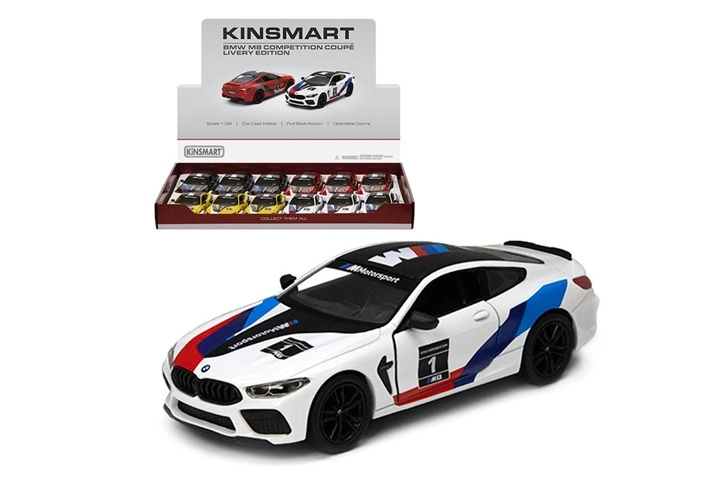 Sběratelský model BMW M8 Competition Coupé s polepy