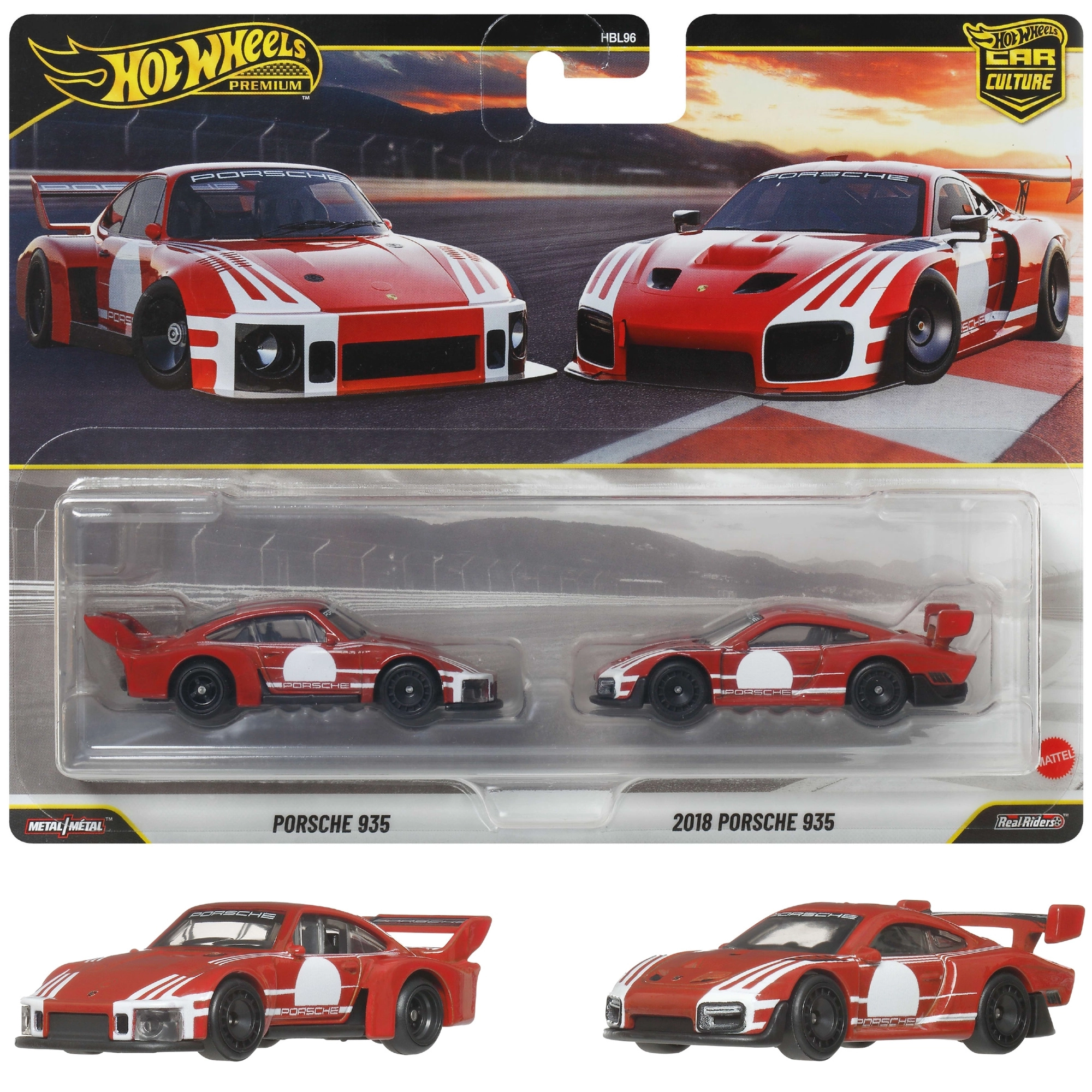 Hot Wheels Premium dvoupack PORSCHE 935 + 2018 PORSCHE 935
