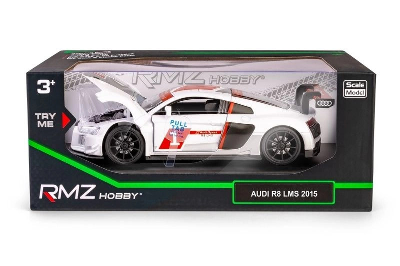 RMZ Hobby Audi R8 2015 bílý model 1:32
