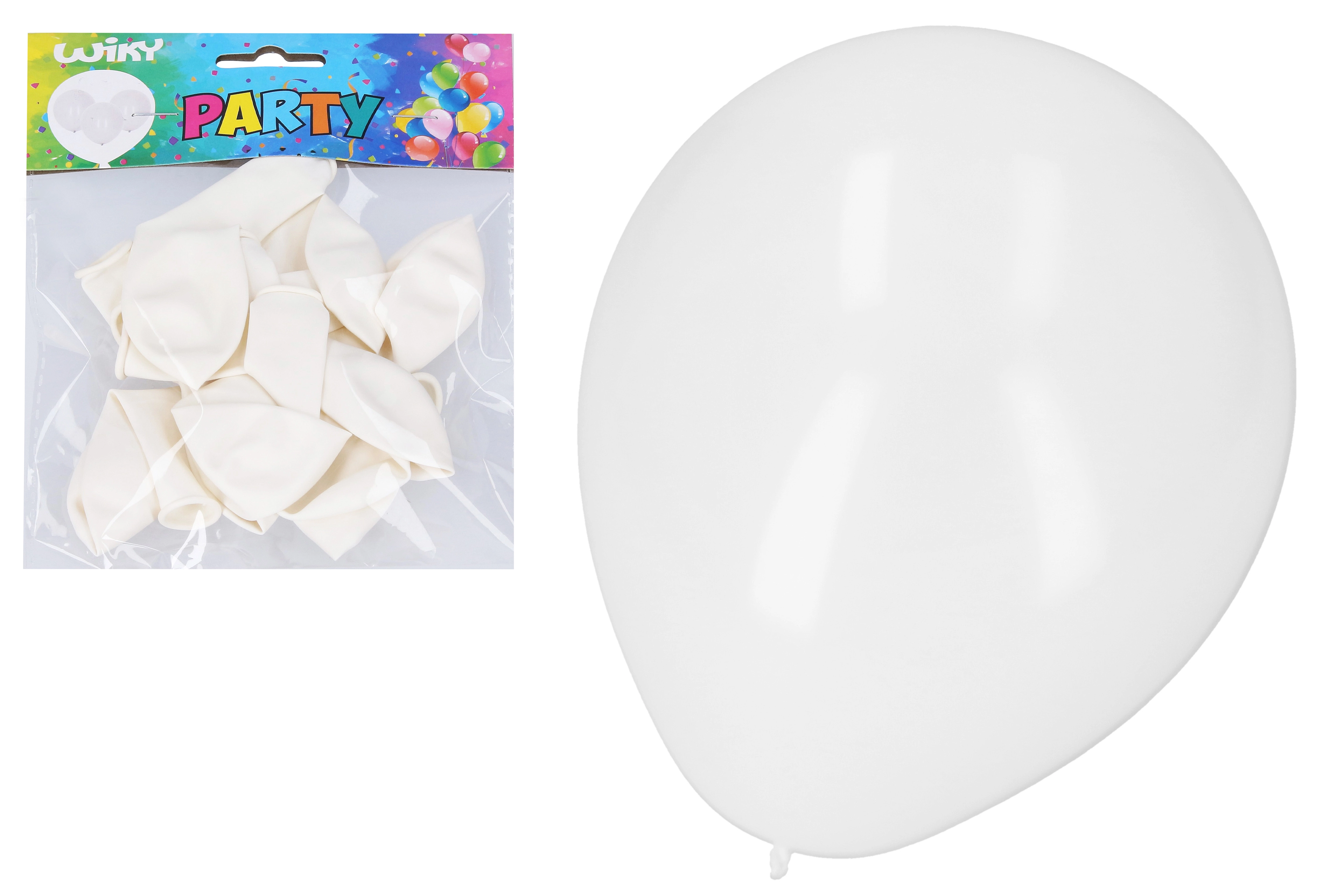 Levně Nafukovací balonky 30 cm – bílá sada 10 ks