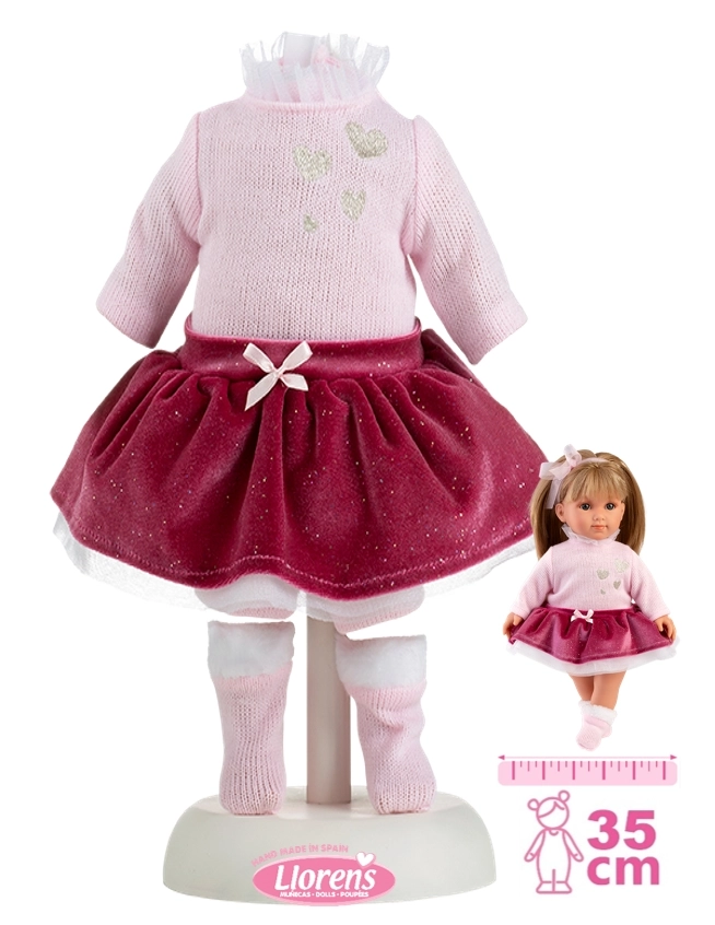 Llorens obleček pro panenku 35 cm – 3dílná sada