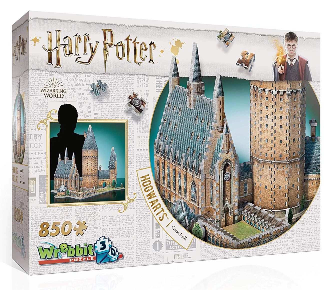 WREBBIT 3D puzzle Harry Potter: Bradavice, Velká síň 850 dílků
